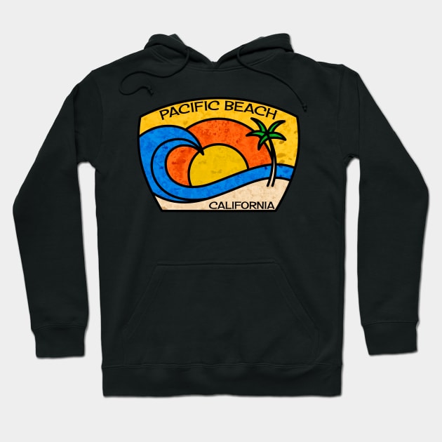 Surf Pacific Beach California San Diego Surfing Hoodie by TravelTime